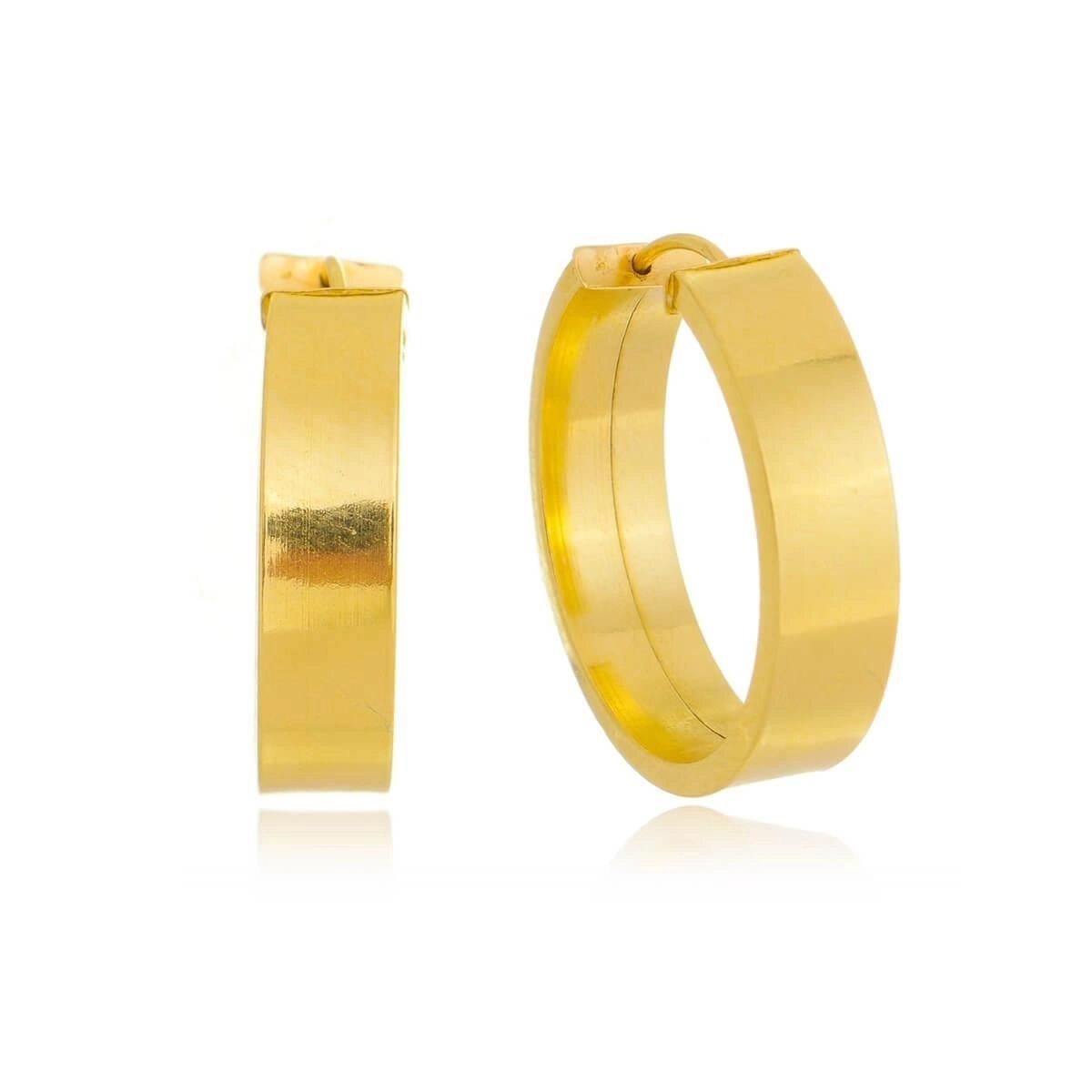 Brinco Ouro 18k Argola Redonda 18mm ARGR255Z