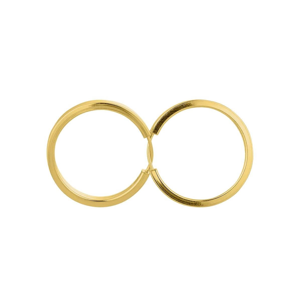 Brinco Ouro 18k Argola Redonda 27mm 2.55 Gramas