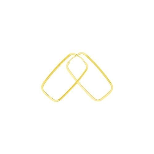 Brinco Ouro 18k Argola Retangular 0.70 gramas BARRETA070