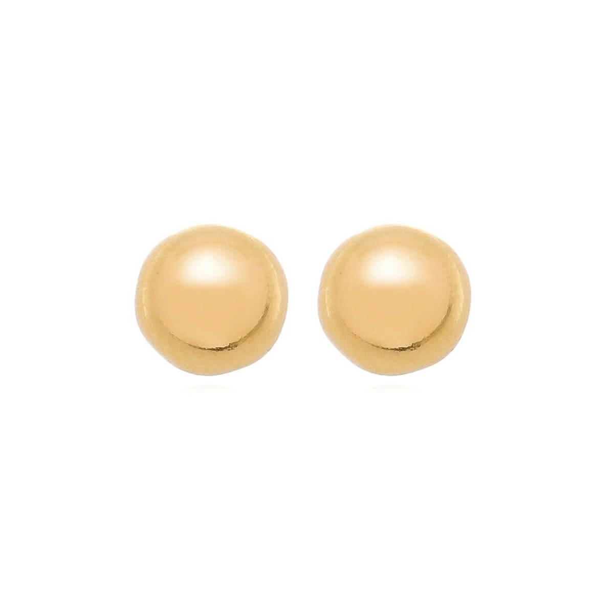 Brinco Ouro 18k Bola Rosca 5mm