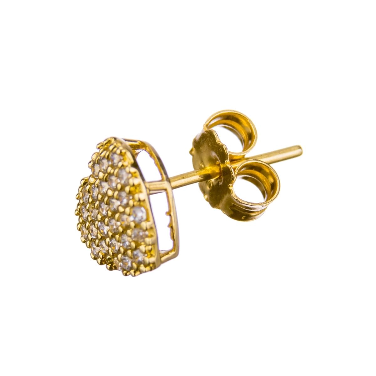 Brinco Ouro 18k Chuveiro Coração 1.45 gramas