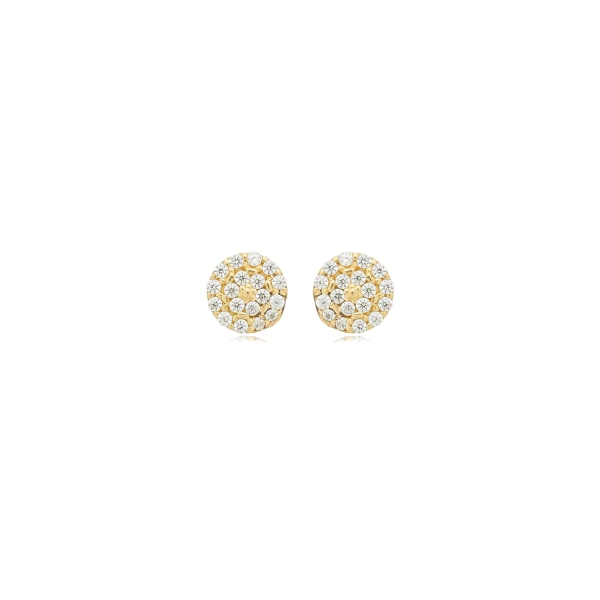 Brinco Ouro 18k Chuveiro Redondo 5mm