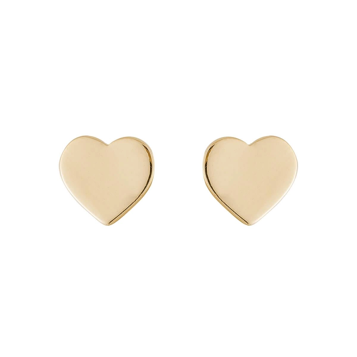 Brinco Ouro 18k Coração Chapa 7.70mm