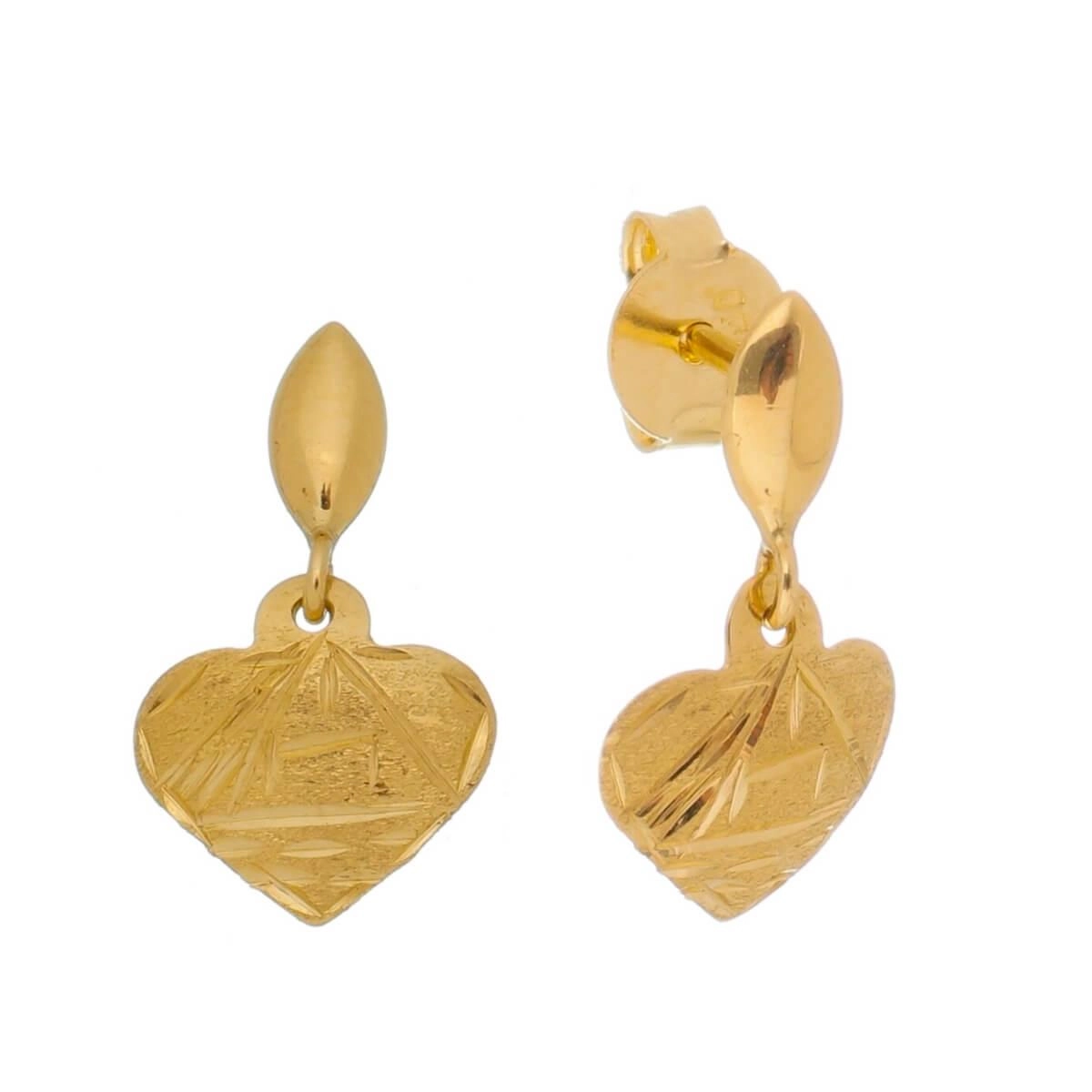 Brinco Ouro 18k Coração Escrava 15.20mm