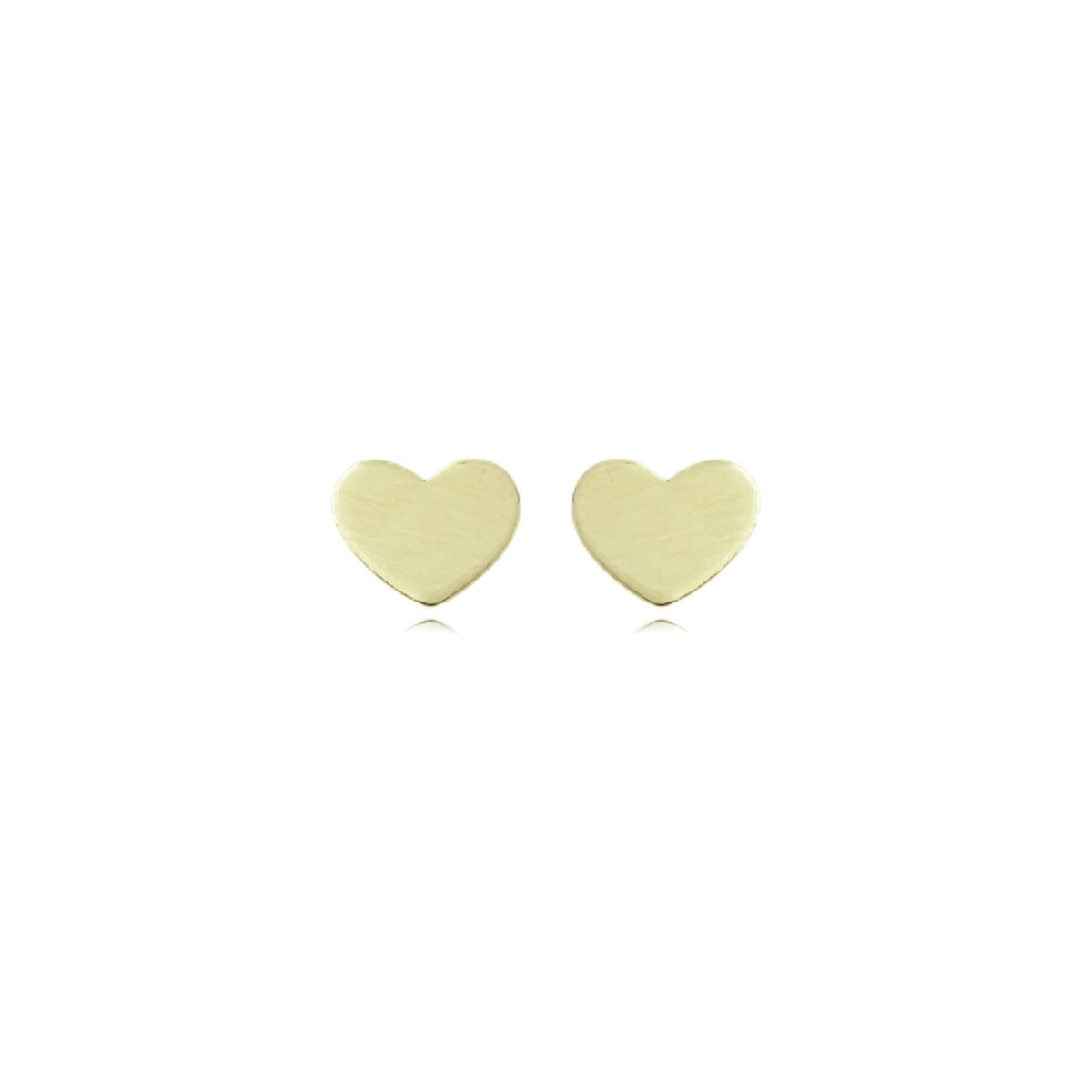 Brinco Ouro 18k Coração Liso 5.00mm