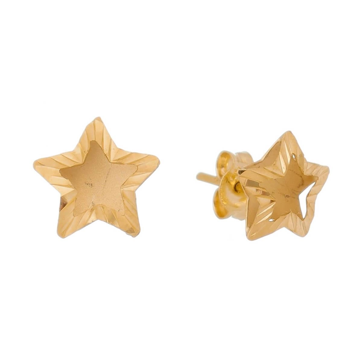 Brinco Ouro 18k Estrela 3D 8.50mm