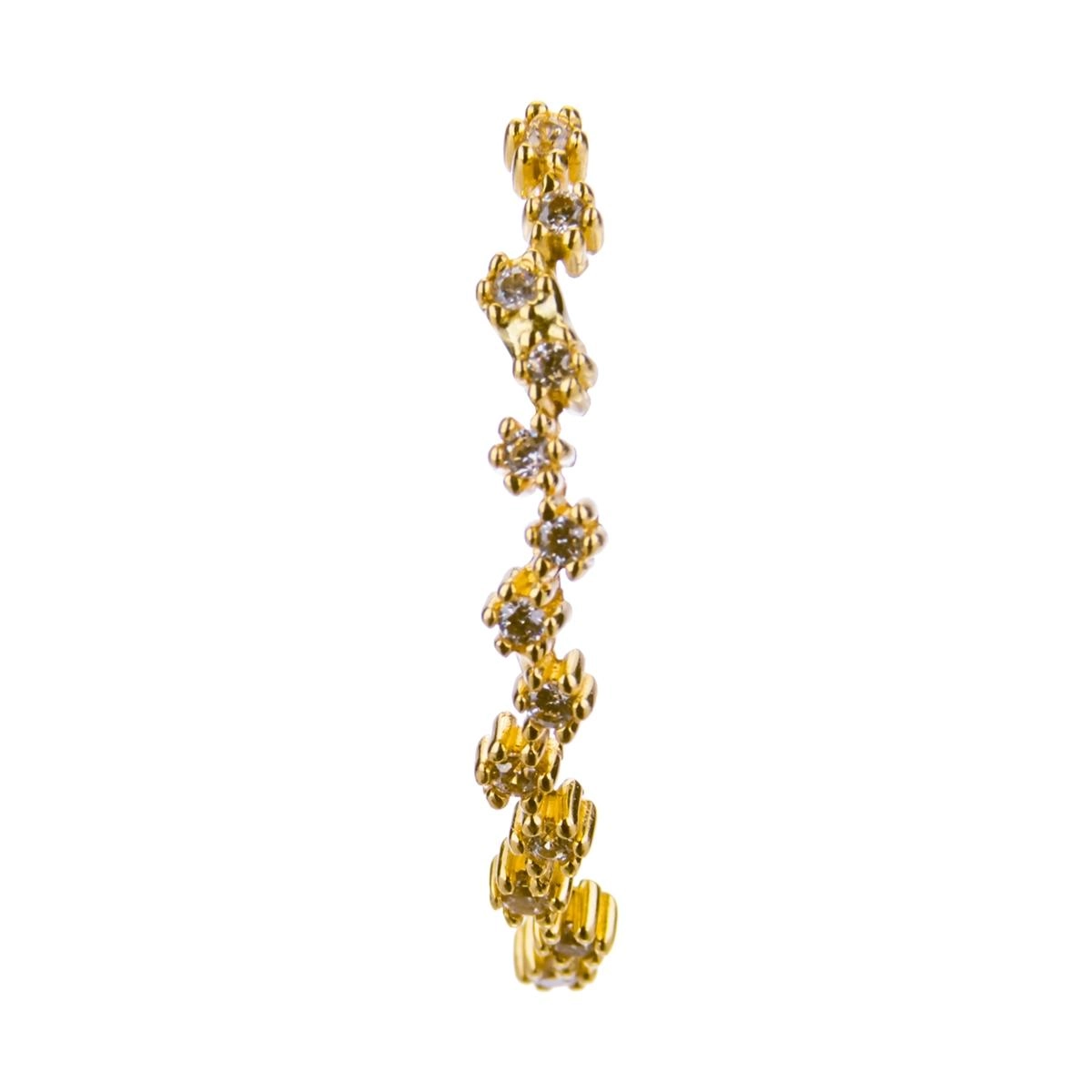 Brinco Ouro 18k Primavera 1.40 gramas