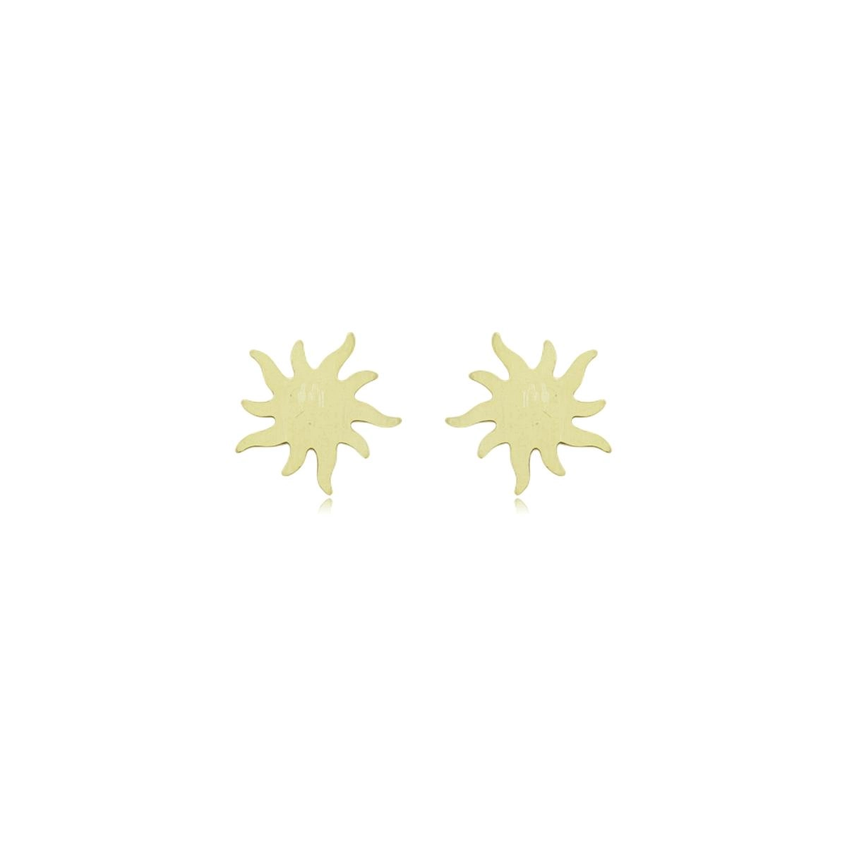 Brinco Ouro 18k Sol 8.50mm