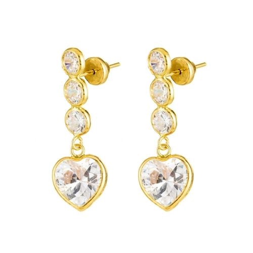 Brinco Ouro 18k Três Marias Incolor 1.75 gramas