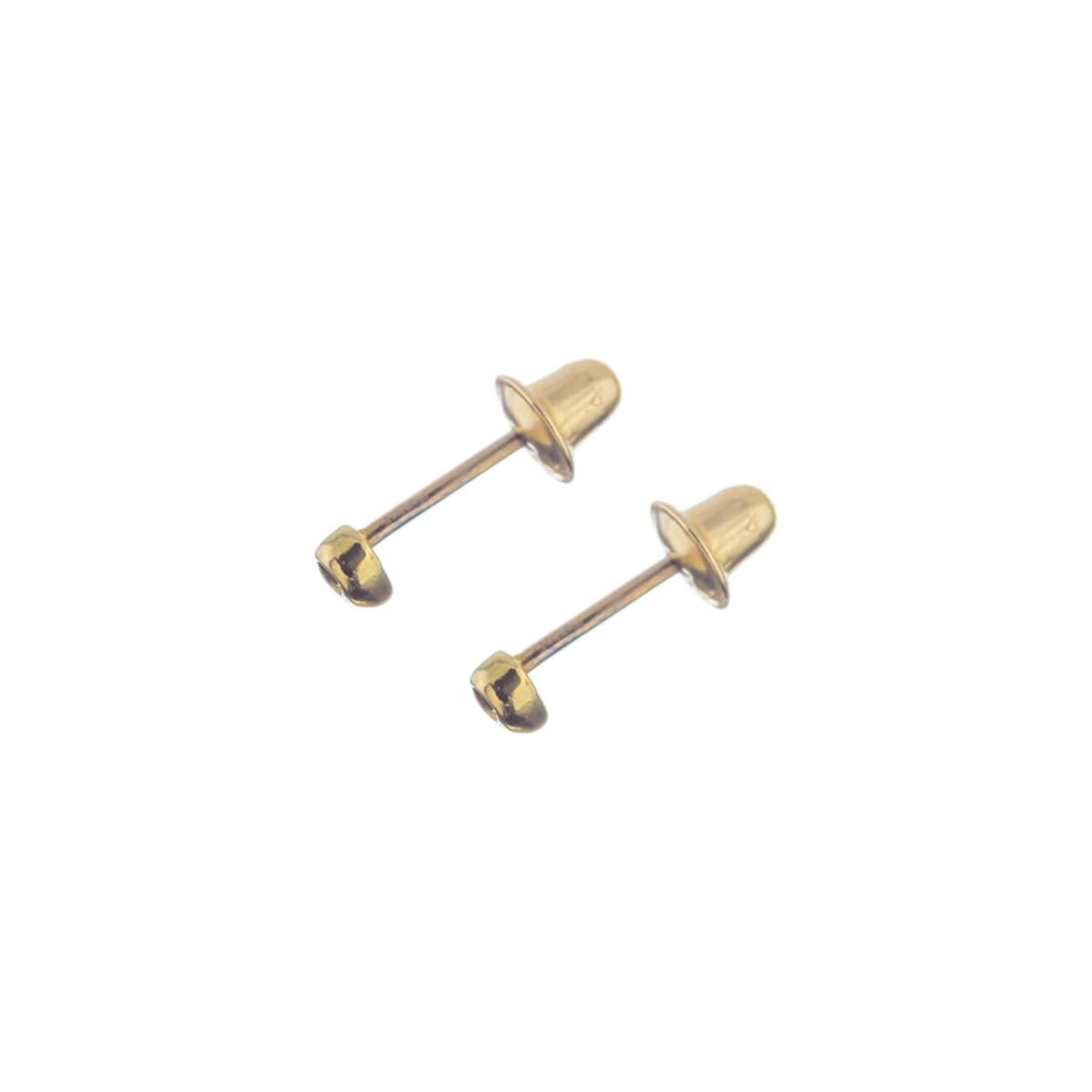 Brinco Ouro 18k Zircônia Vermelho 0.28 gramas