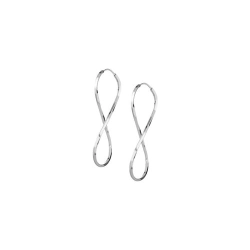 Brinco Prata Argola Infinito O Par 50mm