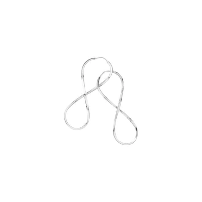 Brinco Prata Argola Infinito O Par 50mm