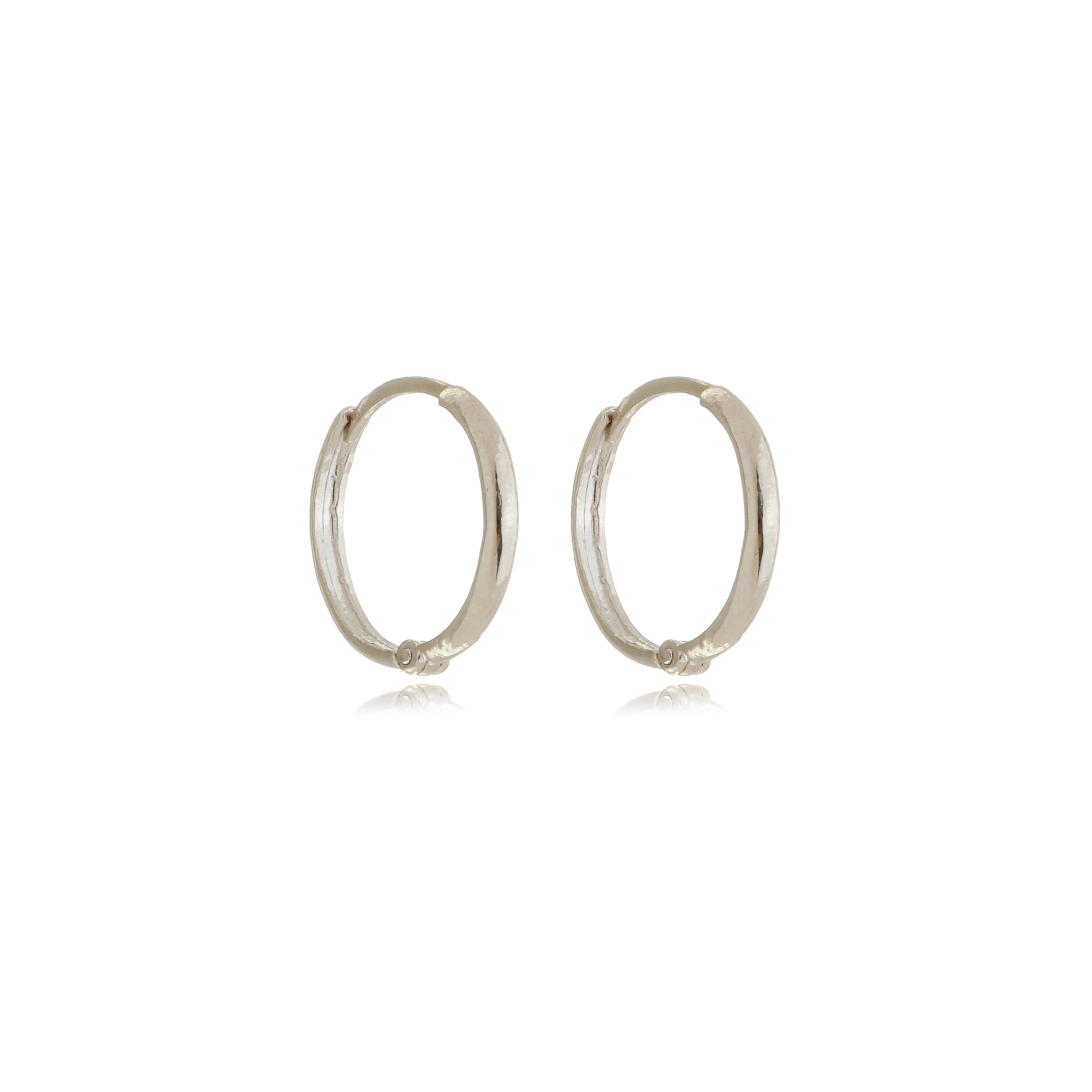 Brinco Prata Argola Lisa 1.35cm Prata 925