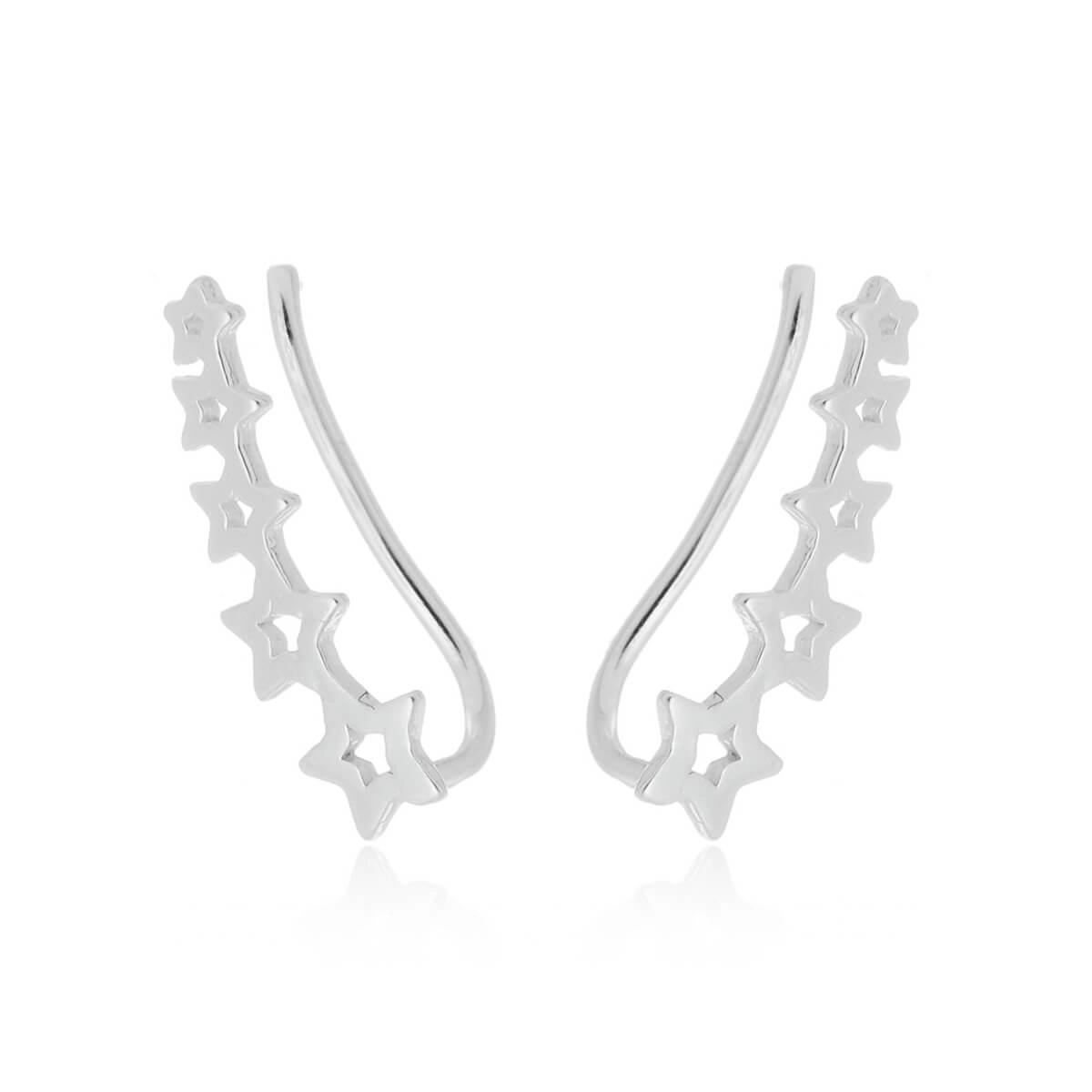 Brinco Prata Ear Cuff Estrela 15.50mm Prata 925