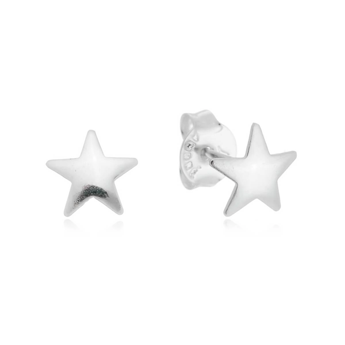 Brinco Prata Estrela 7mm Prata 925 