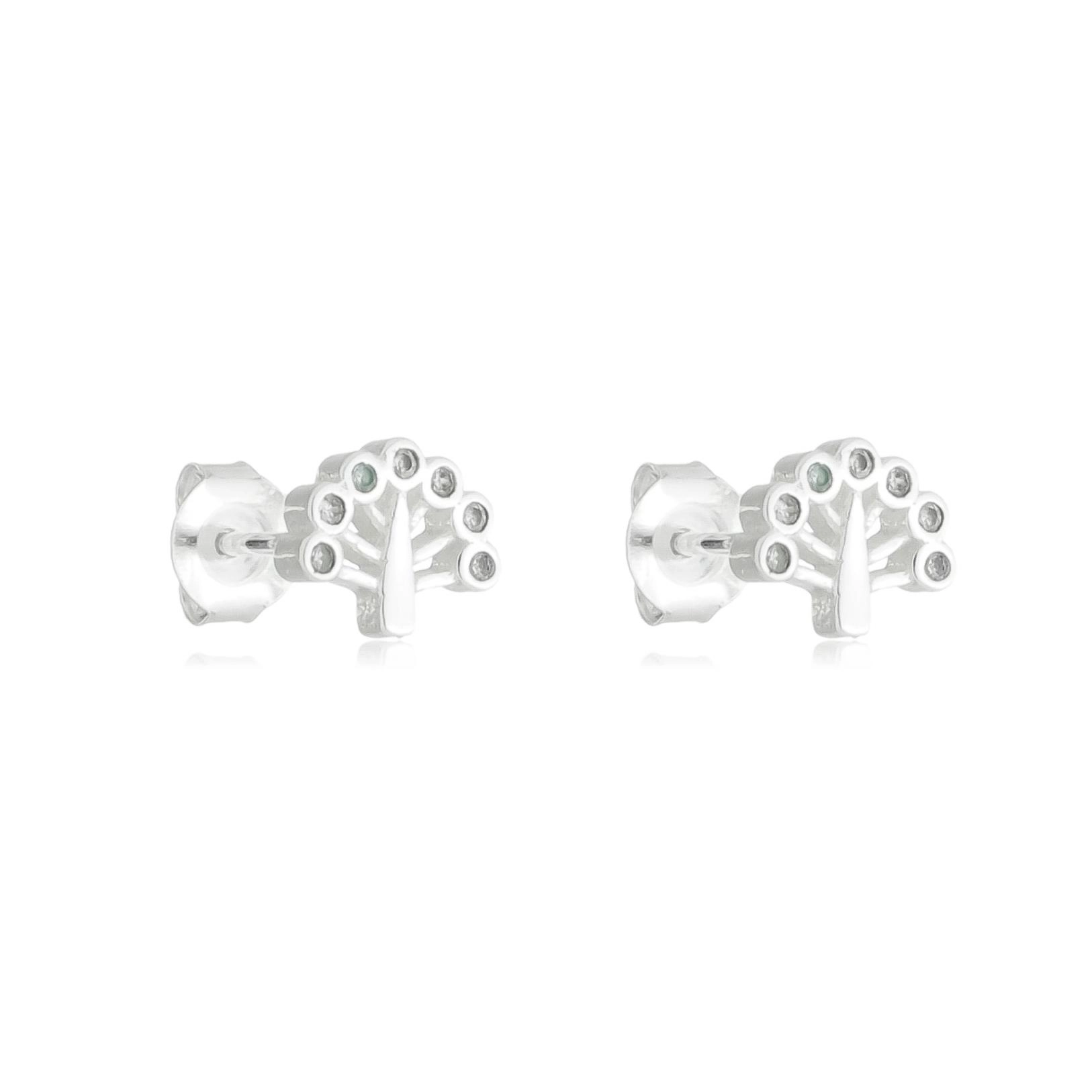 Brinco Prata Àrvore da Vida 6mm Mini Prata 925