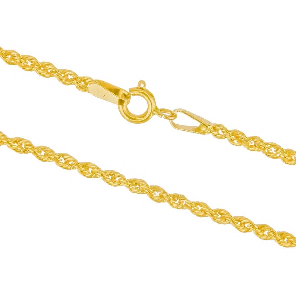 Corrente Ouro 18k Corda Laser 40cm 2.35 gramas