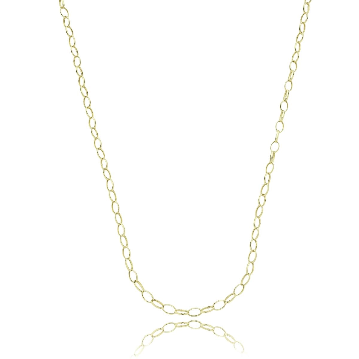 Corrente Ouro 18k Elos Ovais 45cm 3.30mm