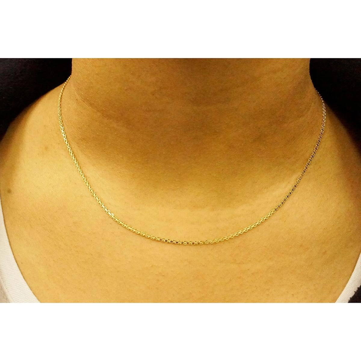Corrente Ouro 18k Esteira Bismarck 45cm 1.60 gramas