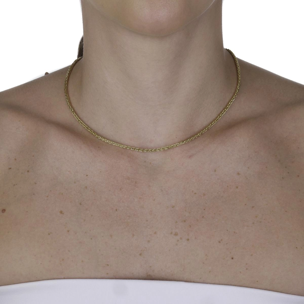 Corrente Ouro 18k Palmeira 45cm 2.40mm