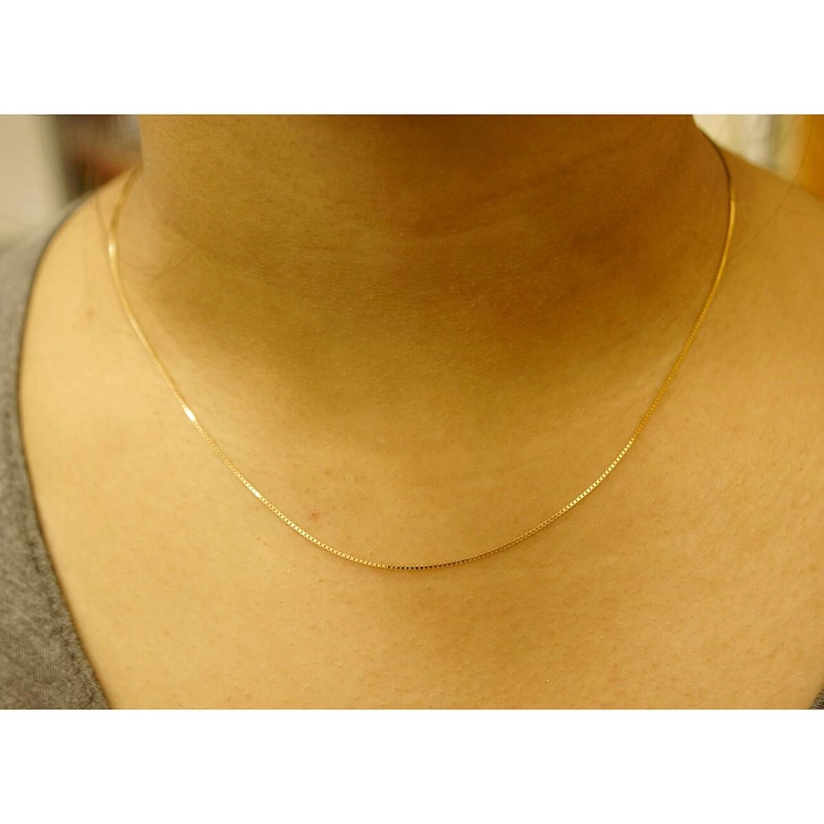 Corrente Ouro 18k Veneziana 45cm 2.15 gramas