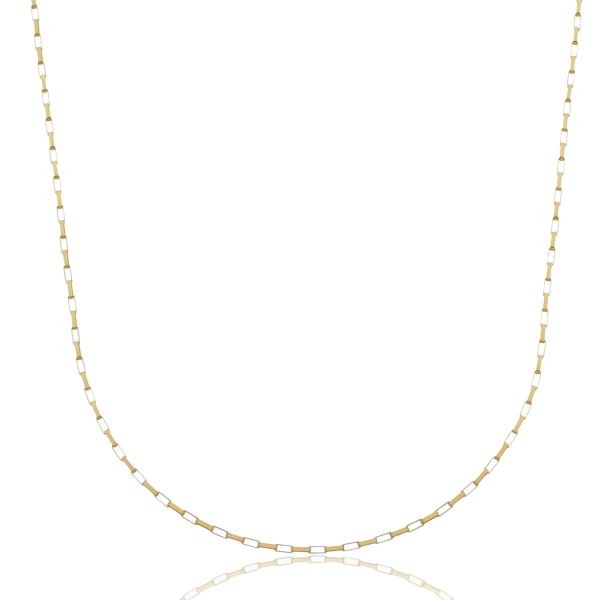 Corrente Ouro 18k Veneziana Longa 60cm 0.70mm