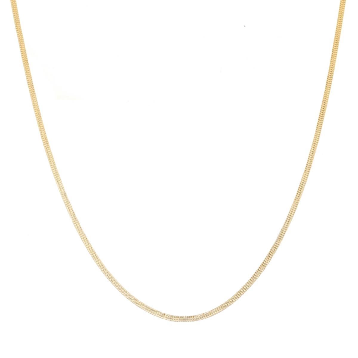Corrente Ouro 18k Veneziana Tripla 50cm 1.50mm