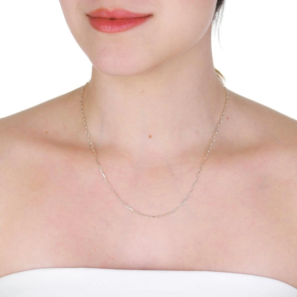 Corrente Prata 925 Elos Alongados 1.55mm 45cm