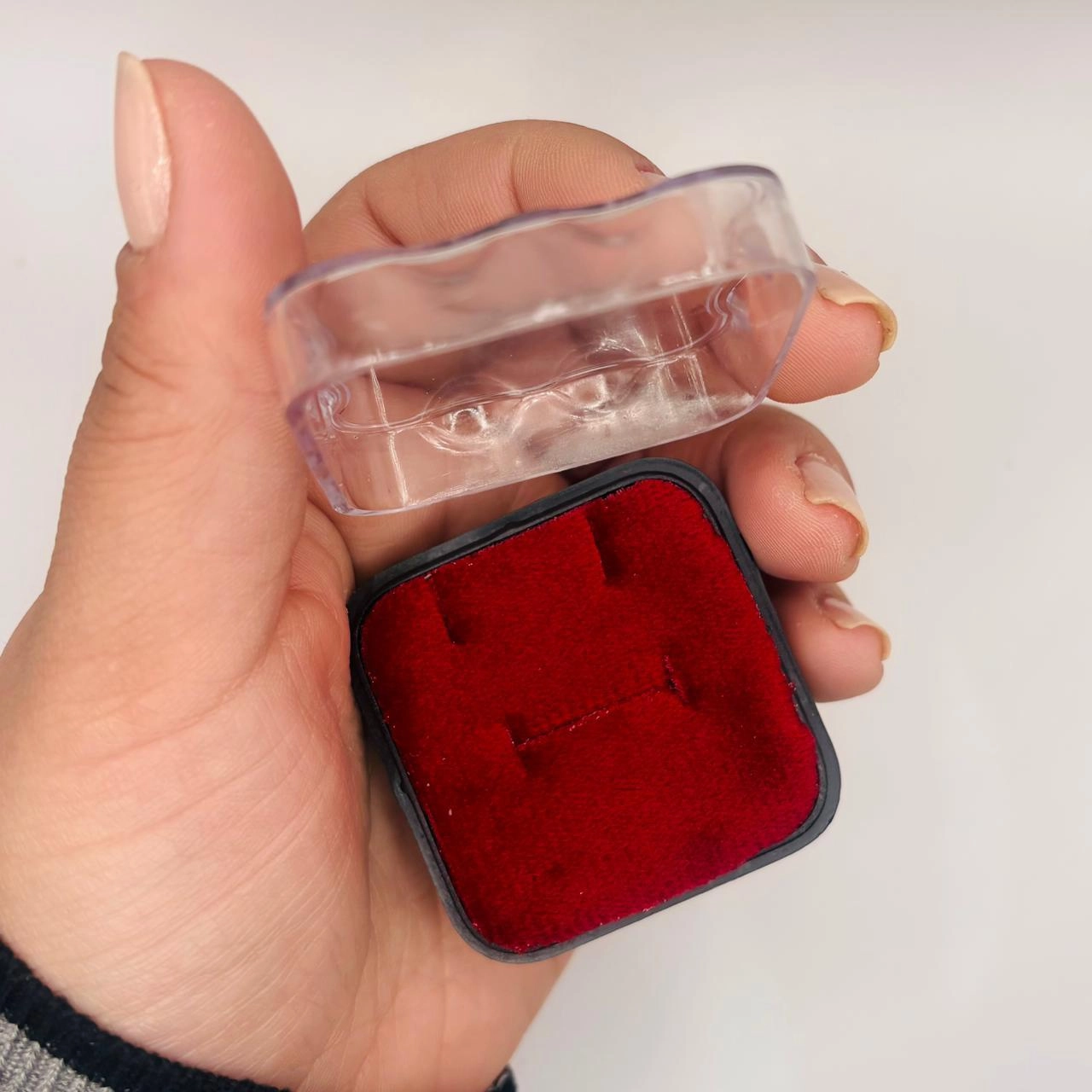 Kit 10 Estojo Caixa de Acrílico Quadrada Porta Joias