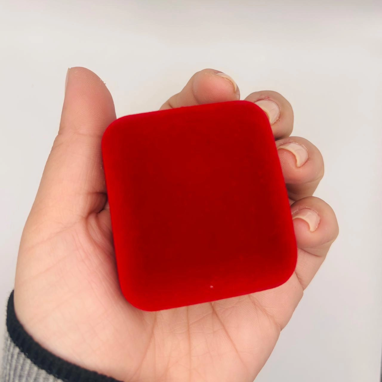Kit 10 Estojo Caixa de Veludo Vermelha Anel Porta Joias