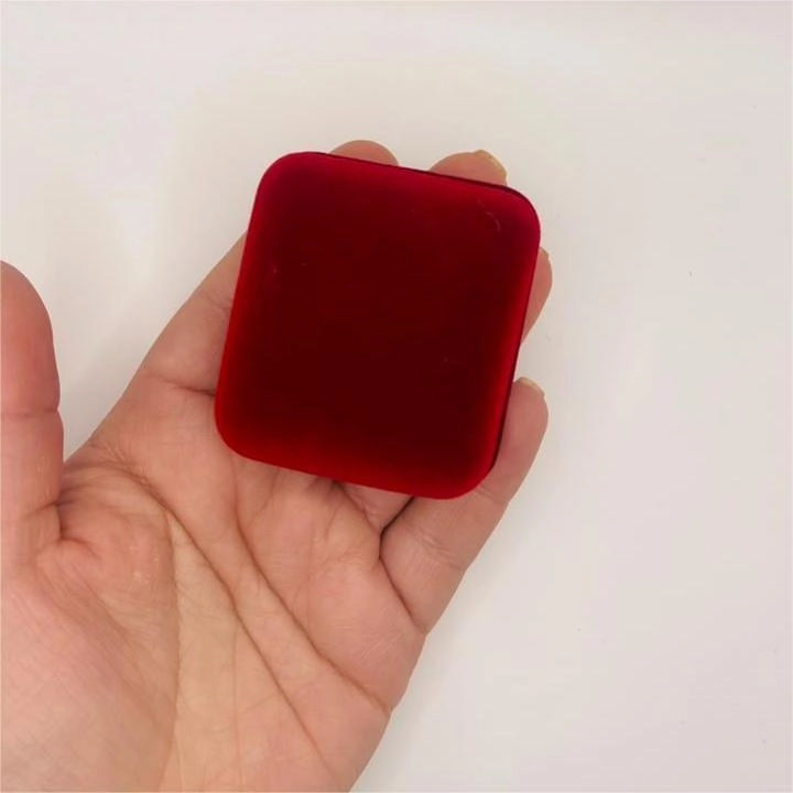 Kit 5 Estojo Caixa de Veludo Vermelha Porta Joias