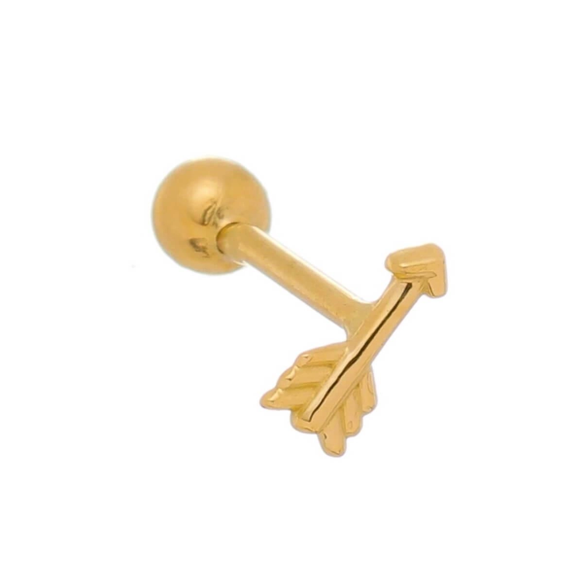 Piercing Orelha Ouro 18k Tragus Flecha 5.70mm