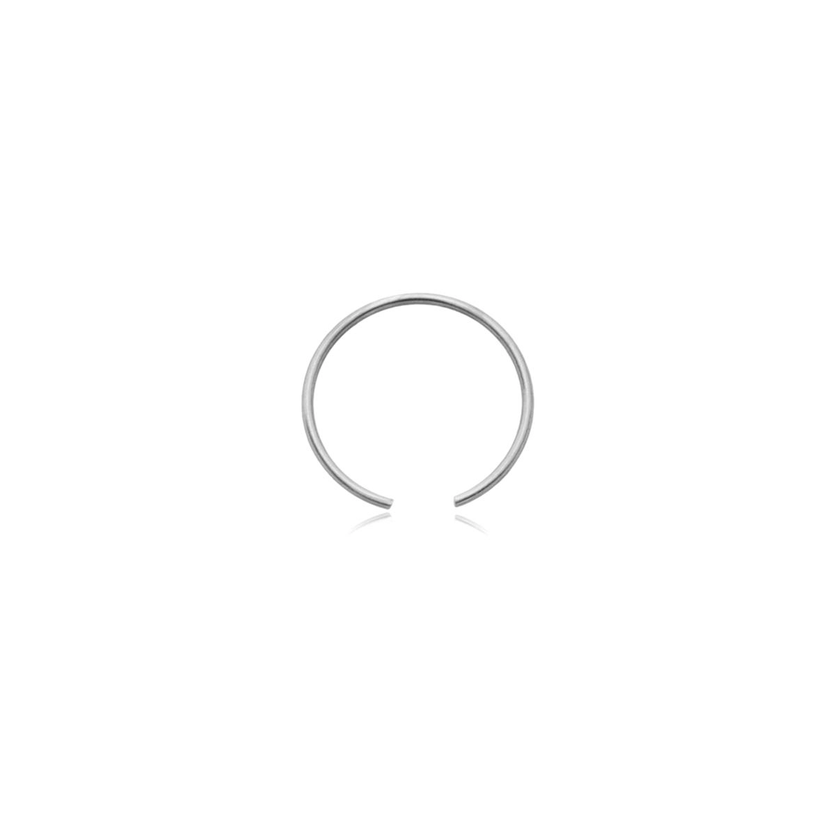 Piercing Ouro Branco 18k Argolinha Nariz 8mm