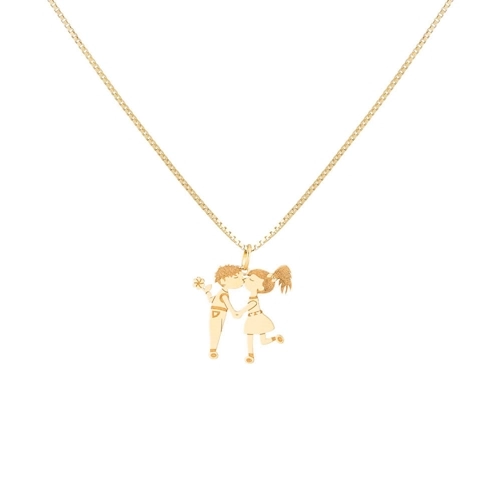 Pingente Ouro 18k Casal Namorados 1.05 gramas