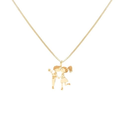 Pingente Ouro 18k Casal Namorados 1.05 gramas