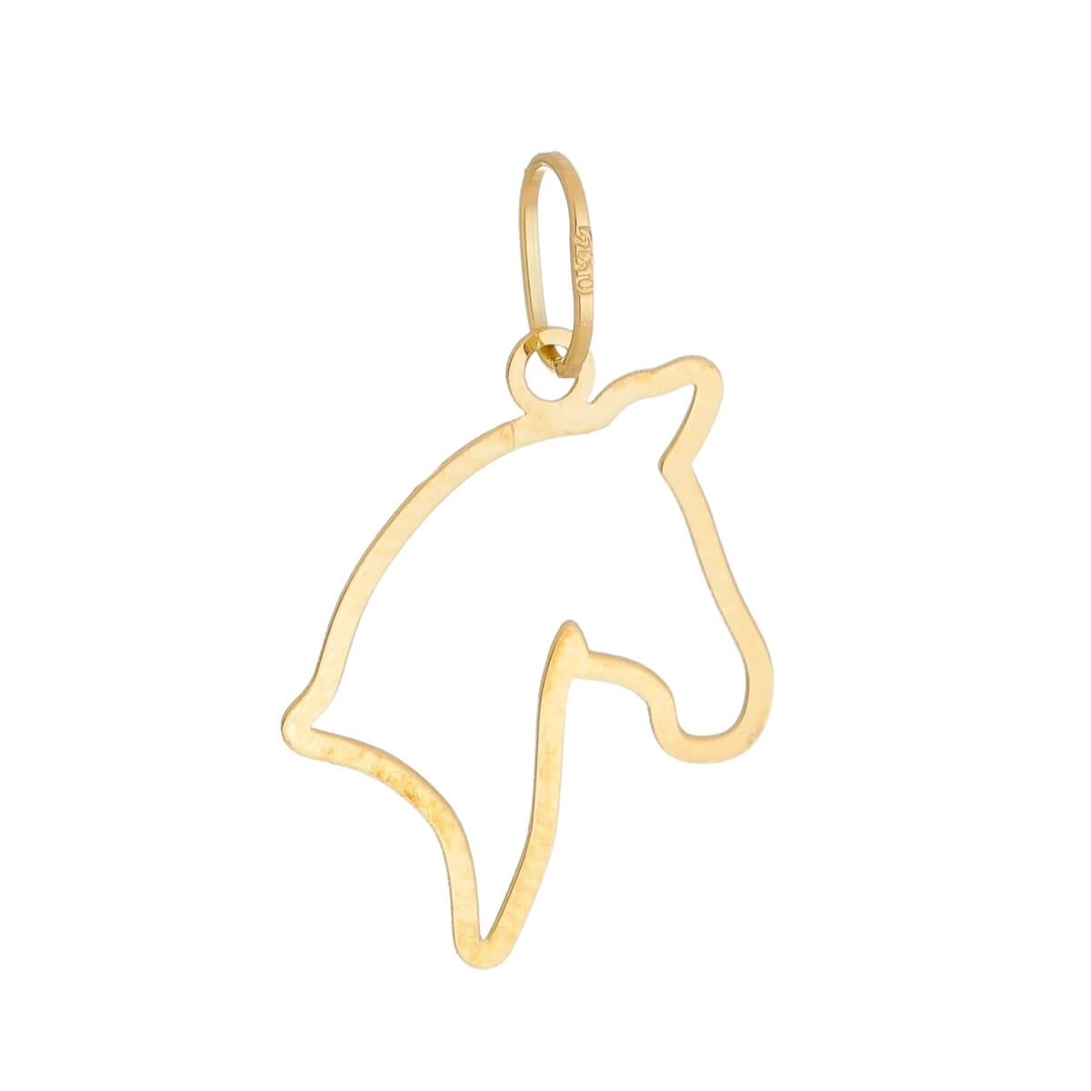 Pingente Ouro 18k Cavalo Vazado 17.30mm