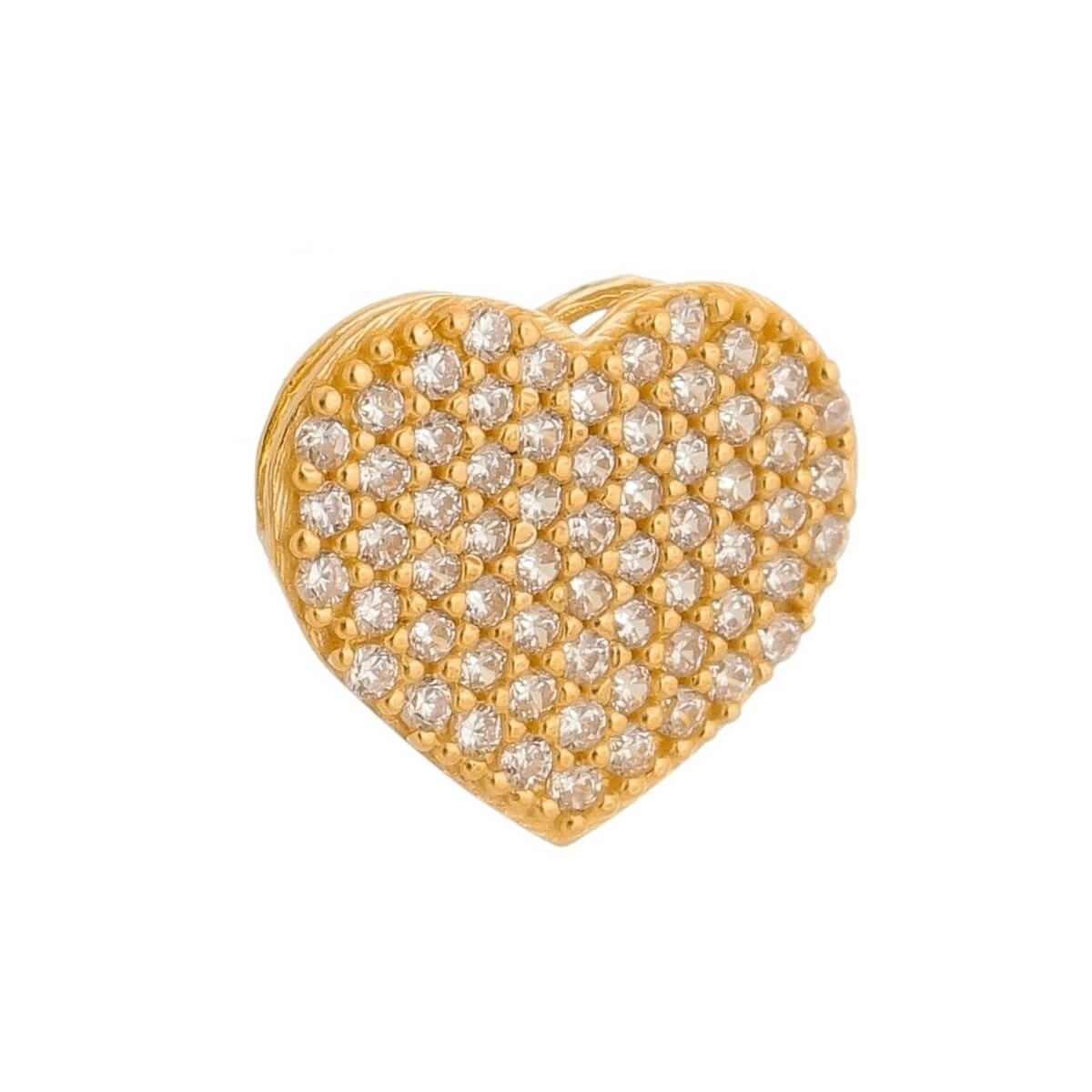 Pingente Ouro 18k Chuveiro Coração 10mm