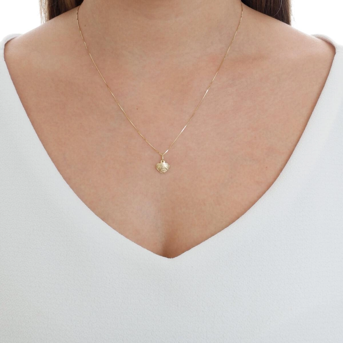 Pingente Ouro 18k Coração Escrava 7.50mm