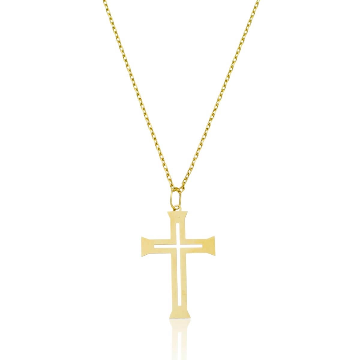 Pingente Ouro 18k Cruz 3.70cm 