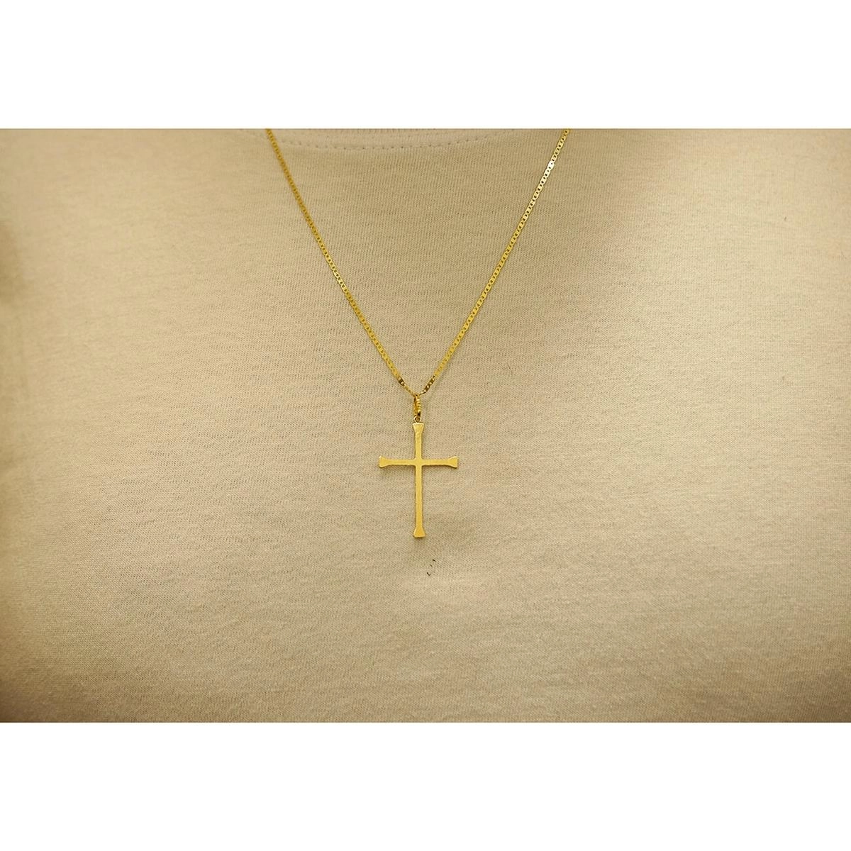 Pingente Ouro 18k Cruz Crucifixo 0.65 gramas