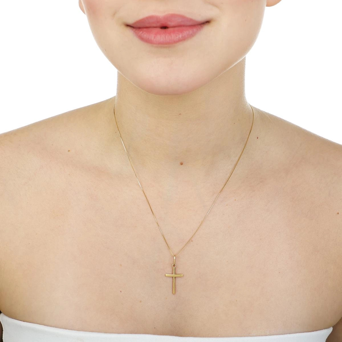 Pingente Ouro 18k Cruz Lisa 2.30cm
