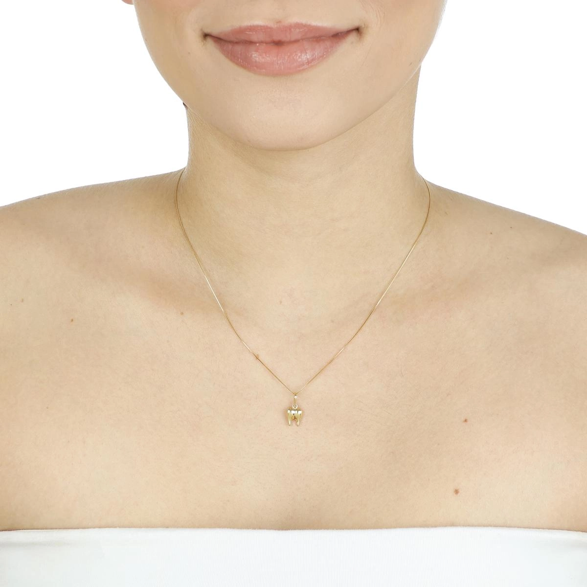 Pingente Ouro 18k Dente 1cm