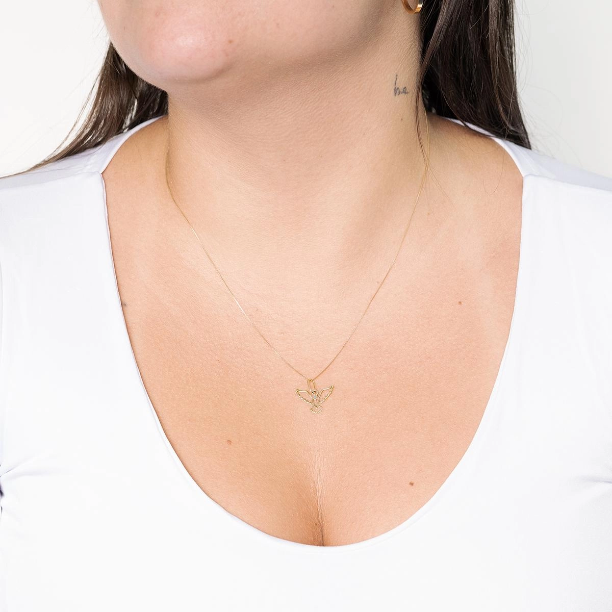 Pingente Ouro 18k Divino Espirito Santo 1.20cm