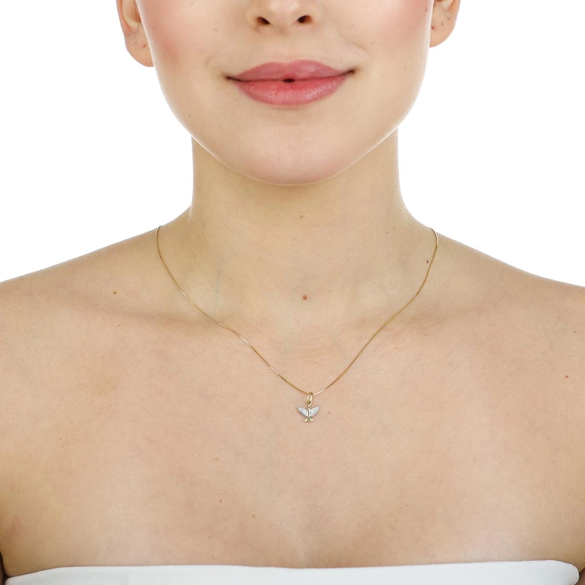 Pingente Ouro 18k Divino Espirito Santo 1cm