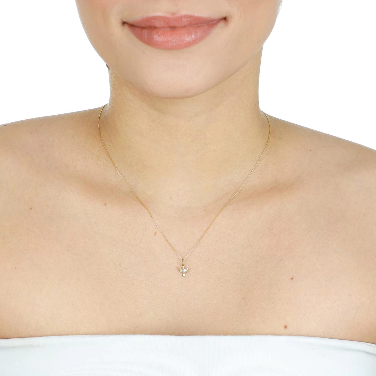 Pingente Ouro 18k Divino Espirito Santo 9mm