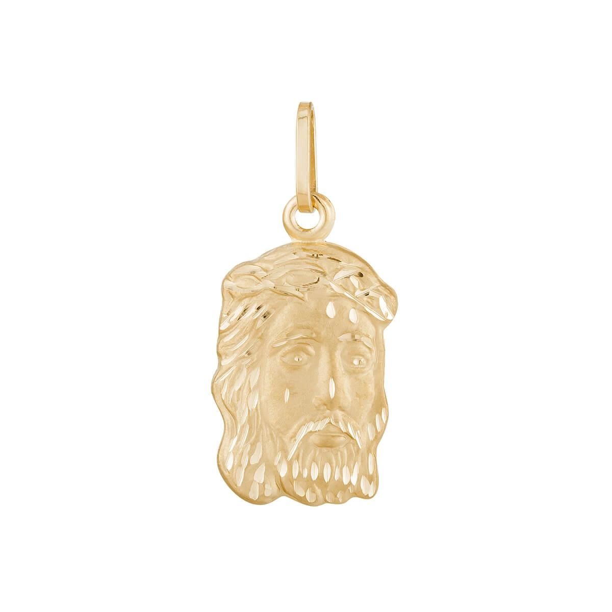 Pingente Ouro 18k Face de Cristo 20mm