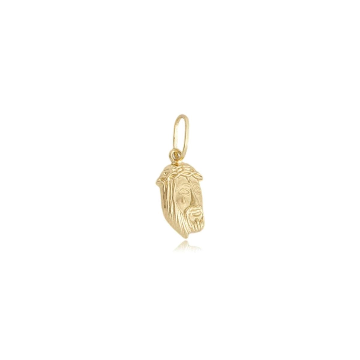Pingente Ouro 18k Face de Cristo Mini 1.20cm