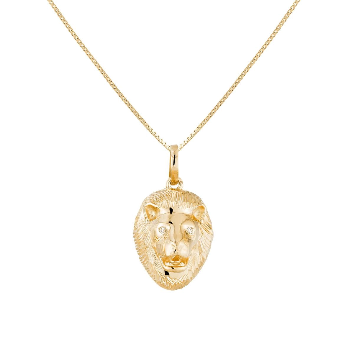Pingente Ouro 18k Leão de Judá 15mm