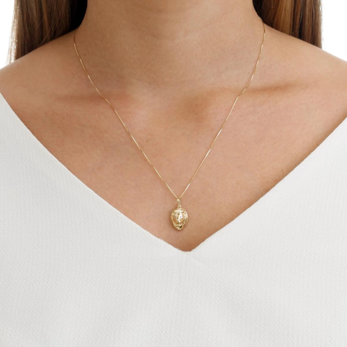 Pingente Ouro 18k Leão de Judá 15mm