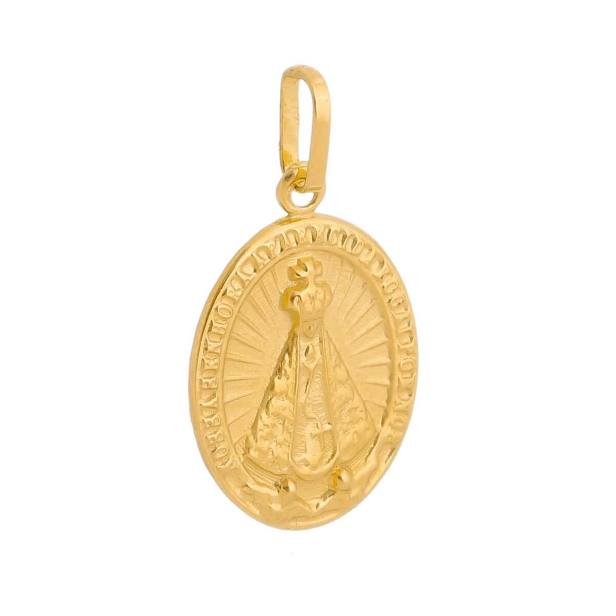 Pingente Ouro 18k Medalha Nossa Sra. Aparecida 13.00mm